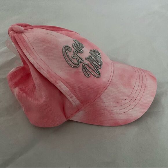 Capelli Hat Tie Dye Good Vibes Kids Pink Embroidered Silver Casual Trendy Cute - Picture 4 of 11